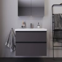 Тумба + раковина Duravit D-Neo DE012104949 80 см. Графіт матовий
