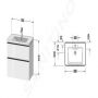 Тумба + раковина Duravit D-Neo DE012104949 80 см. Графіт матовий