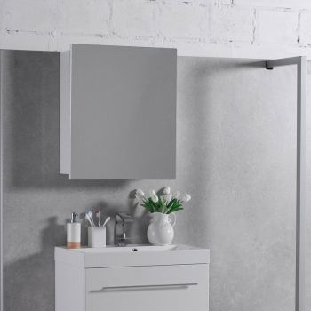 Зеркальный шкаф Fancy Marble Mc 60х70 см. белая