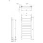 Полотенцесушитель Terma Simple WGSIM096050KRGYSX 960х500 мм.