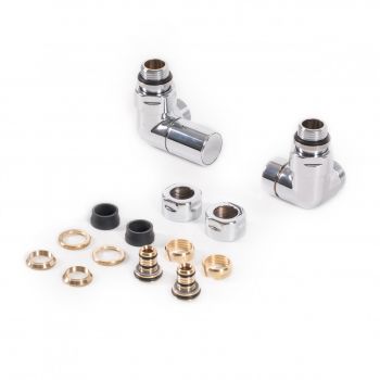 Набір вентилів для рушникосушки Terma Set Of Valves лівий, хром WRZRC31-CR