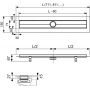 Душовий канал Tece Drainline 600800 (800 мм.)