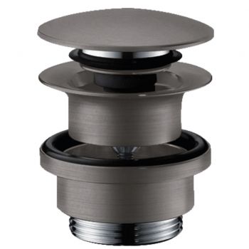 Донний клапан Hansgrohe з переливом push-open, Brushed Black (50100340)