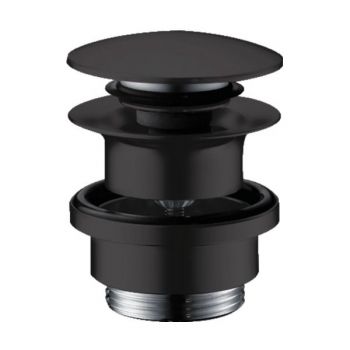 Донний клапан Hansgrohe з переливом push-open, чорний матовий (50100670)