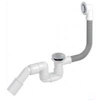 Сифон для ванны Prevex Bathloc, с переливом и функцией клик-клак, хром Клик-клак из нержавеющей стали 70 мм. Выпускная трубка 40/50мм. BBL-C5R45-003