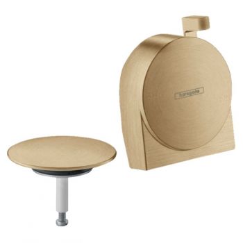 Внешняя часть Hansgrohe Exafill S к сифону на ванну с наполнением, шлифованная бронза (58117140)
