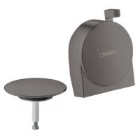 Зовнішня частина Hansgrohe Exafill S до сифона на ванну з наповненням, шліфований чорний хром (58117340)