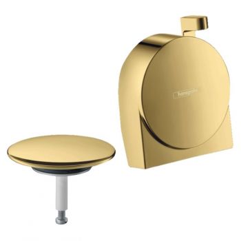 Зовнішня частина Hansgrohe Exafill S до сифона на ванну з наповненням, поліроване золото (58117990)