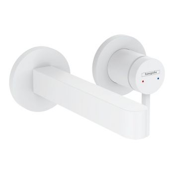 Змішувач для умивальника настінний Hansgrohe Finoris, білий матовий (76051700)