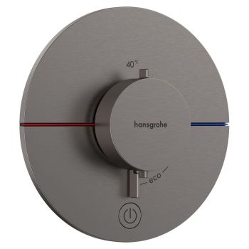 Термостат прихованого монтажу Hansgrohe ShowerSelect Comfort S HighFlow на 1 функцію, Brushed Black Chromе (15562340)