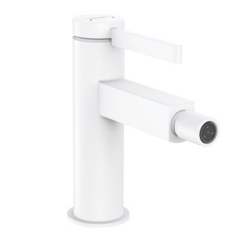 Смеситель для биде Hansgrohe Finoris с донным клапаном push-open, белый матовый (76200700)