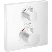 Термостат прихованого монтажу Hansgrohe Ecostat Square 2 режиму, білий матовий (15714700)