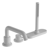 Змішувач Hansgrohe Tecturis S врізний на край ванни на 3 отвори з sBox, Matt White (73447700)