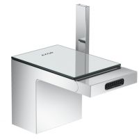Смеситель для биде AXOR MyEdition со сливным клапаном Push-open, хром/зеркальное стекло (47210000)