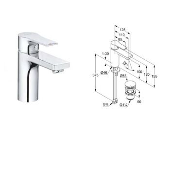 Kludi 482980565 Zenta Sl 100 Смеситель Д/Раковины