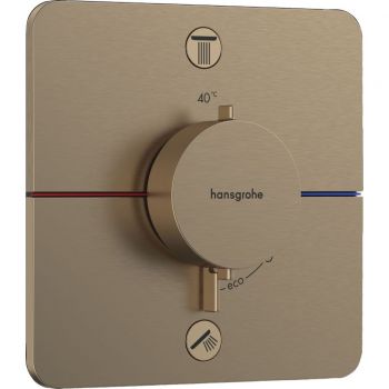 Термостат скрытого монтажа на 2 потребитель Hansgrohe ShowerSelect Comfort Q для душа, Brushed Bronze (15583140)