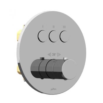 Термостат для душу Paffoni Compact box прихованого монтажу (3 функції), хром (CPT 019CR)