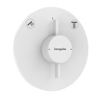 Змішувач Hansgrohe прихованого монтажу для душу DuoTurn S на 2 функції, White (75418700)