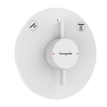 Змішувач Hansgrohe прихованого монтажу для душу DuoTurn S на 2 функції, White (75418700)