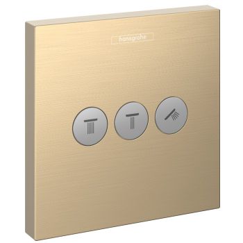 Перемикач Hansgrohe ShowerSelect на 3 клавіші, Brushed Bronze (15764140)
