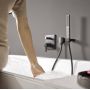 Смеситель для ванны/душа Hansgrohe Finoris скрытого монтажа, внешняя часть, белый матовый (76415700)