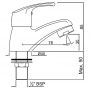 Jaquar Eko EKO-CHR-33011 Смеситель для раковины