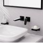 Смеситель для умывальника Hansgrohe Logis Fine 205 со стены скрытого монтажа, Matt Black (71256670)