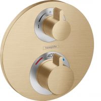 Термостат Hansgrohe Ecostat S прихованого монтажу, із запірно-перемикаючим вентилем, Brushed Bronze (15758140)