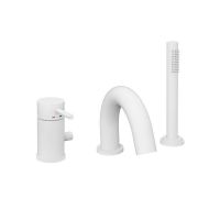 Змішувач для ванни Paffoni Light MAX FLOW вбудований на три отвори, білий (LIG047BO)