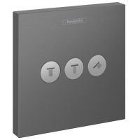 Перемикач Hansgrohe ShowerSelect на 3 клавіші, Brushed Black Chrome (15764340)