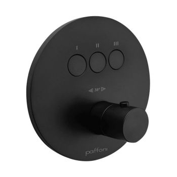 Термостат для душу Paffoni Compact box прихованого монтажу (3 функції), чорний матовий (CPT 019NO)