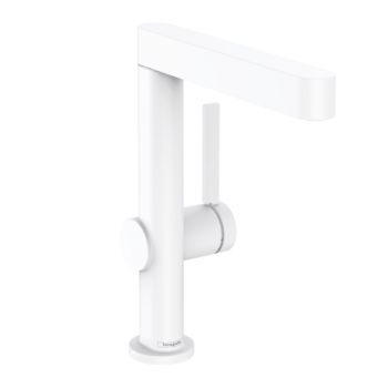 Смеситель для умывальника Hansgrohe Finoris 230 с поворотным носиком 2JET и д/к push-open, белый матовый (76060700)