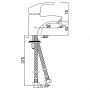 Jaquar Eko EKO-CHR-33001B Смеситель для раковины