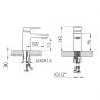 Смеситель для раковины Lidz Wawel 001 (k35) LDWAW001CRM45387 Chrome