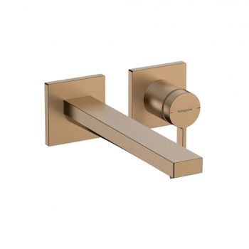 Змішувач Hansgrohe Tecturis E 225 для умивальника зі стіни, Brushed Bronze (73051140)