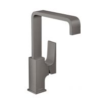 Змішувач для умивальника Hansgrohe Metropol 230 із зливним клапаном Push-Open, чорний хром (32511340)