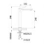 Смеситель для раковины Qtap Presto высокий QTPRE269GRP45582 Graphite