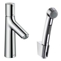 Змішувач для умивальника Hansgrohe Talis Select S 100 із зливним клапаном і гігієнічним гарнітуром, хром (72291000)