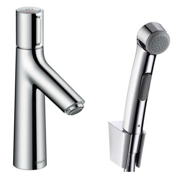 Змішувач для умивальника Hansgrohe Talis Select S 100 із зливним клапаном і гігієнічним гарнітуром, хром (72291000)