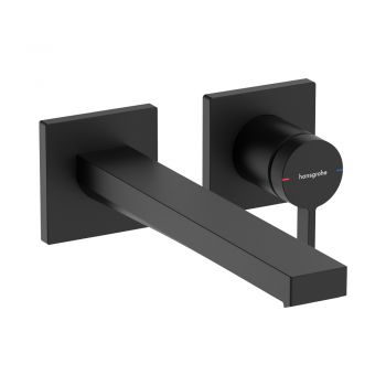 Змішувач Hansgrohe Tecturis E 225 для умивальника зі стіни, Matt Black (73051670)
