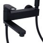 Смеситель для ванны Qtap Jay с поворотным изливом (c душевым гарнитуром) QTJAY260BLM45548 Black Matt