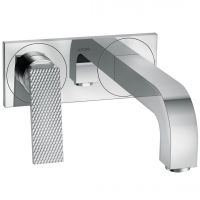Смеситель для умывальника AXOR Citterio 220 Lever rhombic cut со стены, Chrome (39171000)