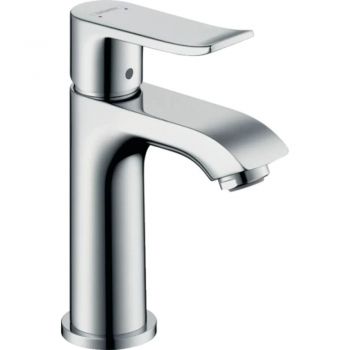 Смеситель для умывальника Hansgrohe Metris 100 без донного клапана, хром (31186000)