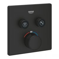 Термостат Grohe Grohtherm SmartControl для прихованого монтажу з 2 клапанами, чорний матовий (102166KF00)