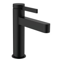 Змішувач для умивальника Hansgrohe Finoris 110 з донним клапаном push-open, чорний матовий (76020670)