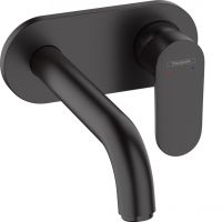 Змішувач для умивальника Hansgrohe Vernis Blend зі стіни прихованого монтажу 205 мм, Matt Black (71576670)