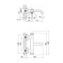 Смеситель для ванны Qtap Robin QTROB3060102K Black Chrome