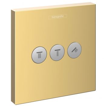 Переключатель Hansgrohe ShowerSelect на 3 клавиши, Polished Gold Optic (15764990)