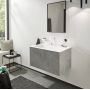 Змішувач для умивальника Hansgrohe Finoris 110 на 3 отвори з донним клапаном Push-Open, білий матовий (76033700)
