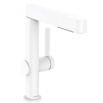 Змішувач для умивальника Hansgrohe Finoris 230 з 2JET та push-open, білий матовий (76063700)